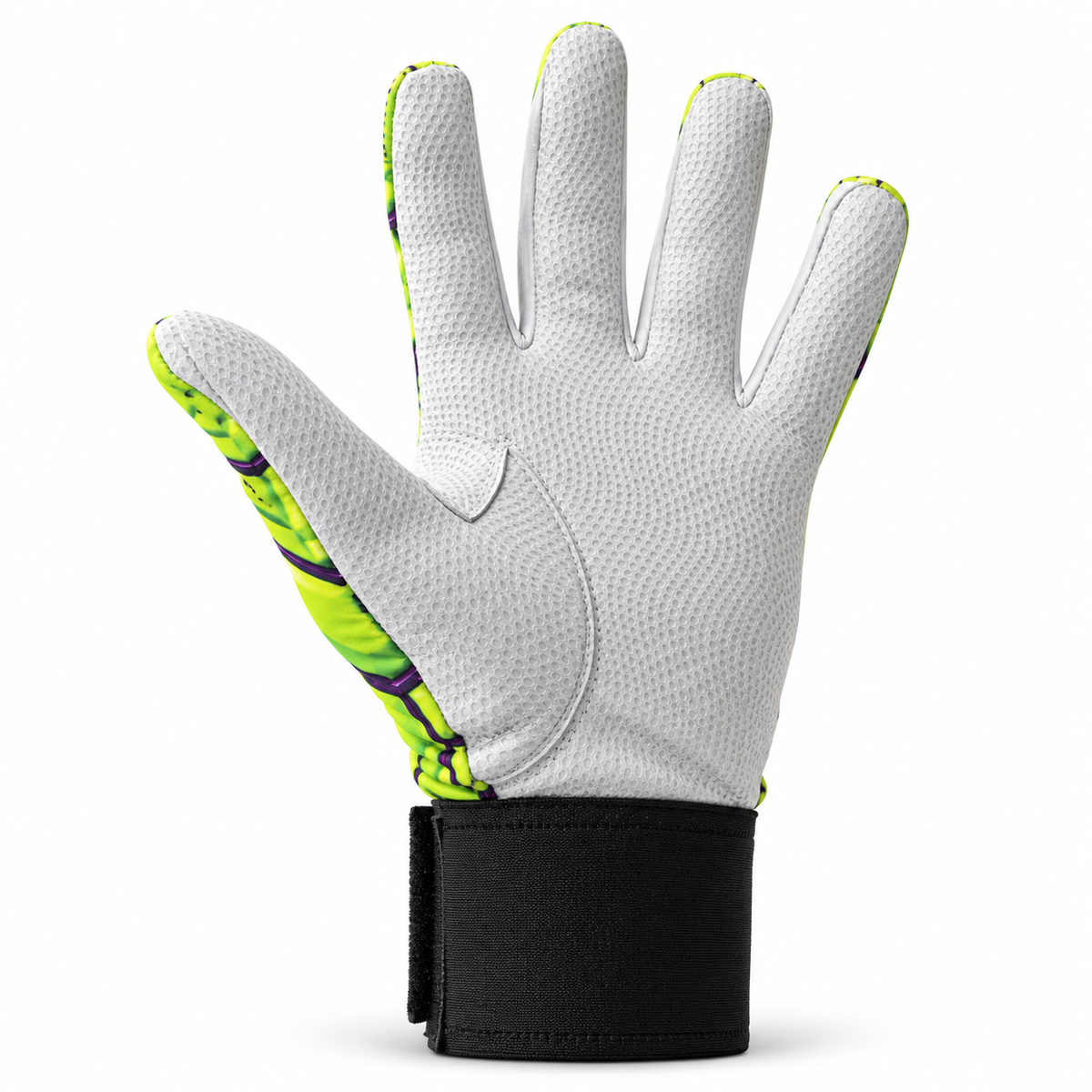 PGX Gamma Crush batting glove white textured palm and long black cuff