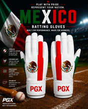 PGX Mexico baseball batting gloves on-field view